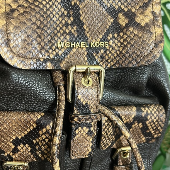 ?MICHAEL KORS Susie Small Backpack Animal Print Snake Embossed Leather main image 13